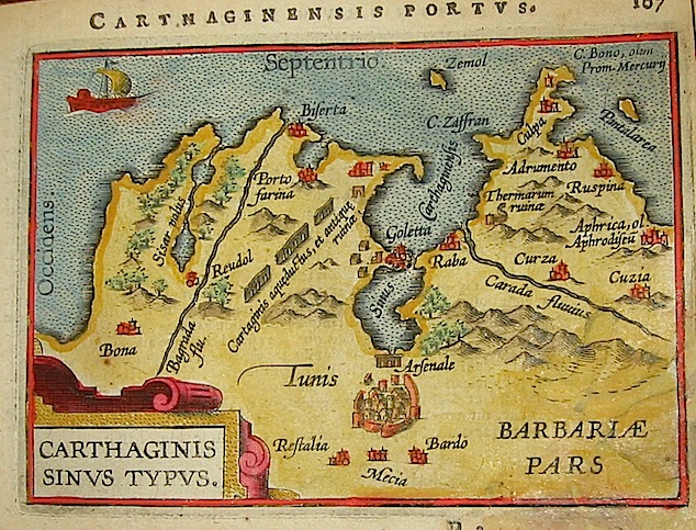 Ortelius Abraham (1528-1598) Carthaginis sinus typus 1601 Anversa, apud Ioannem Bapt. Vrientum